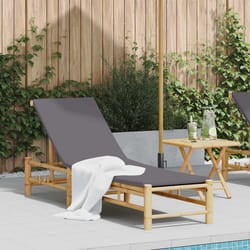 vidaXL Lettino Prendisole con Cuscini 55x199x30 cm in Bambù