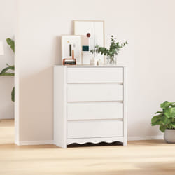 Cassettiera vidaXL "DRAMMEN" Bianca 76,5x40x91 cm Legno Massello Pino