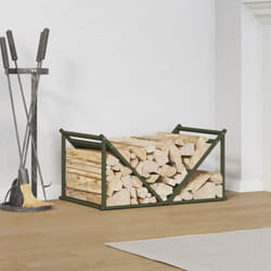 Vidaxl - Rastrelliera per Legna da Ardere Verde Oliva 70x43x34,5 cm