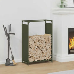 Rastrelliera per Legna da Ardere Verde Oliva 60x28x90 cm Vidaxl 439259