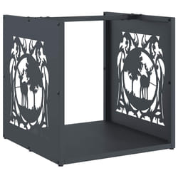 VidaXL 864251 carrello e supporto per legna