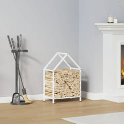 Vidaxl - Rastrelliera per Legna da Ardere Bianca 40x25x60 cm
