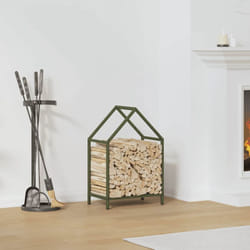 Vidaxl - Rastrelliera per Legna da Ardere Verde Oliva 40x25x60 cm