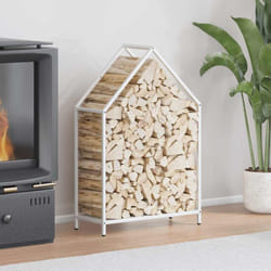 Rastrelliera per Legna da Ardere Bianca 60x25x90 cm Vidaxl 315057