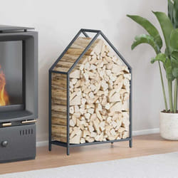 Rastrelliera per Legna da Ardere Antracite 60x25x90 cm Vidaxl 370864