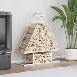 Rastrelliera per Legna da Ardere Bianca 80x25x90 cm Vidaxl 518685