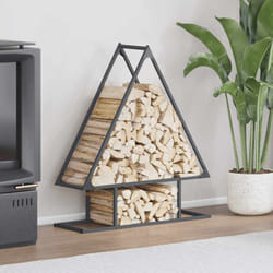 Rastrelliera per Legna da Ardere Antracite 80x25x90 cm Vidaxl 802465