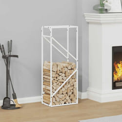 Rastrelliera per Legna da Ardere Bianca 40x25x100 cm Vidaxl 238024