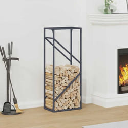 Rastrelliera per Legna da Ardere Antracite 40x25x100 cm Vidaxl 380442