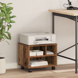 Supporto per Stampante con Ruote Legno Vecchio 41x32x33,5 cm Vidaxl