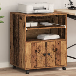 Vidaxl - Supporto per Stampante con Ruote Legno Vecchio 60x48x74 cm