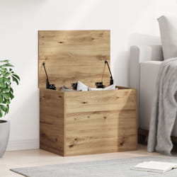 Vidaxl - Scatola di Stoccaggio con Coperchio Rovere Artigianale 60x42x46 cm Legno Ingegnerizzato