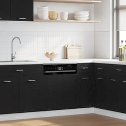 Pannello Lavastoviglie Rovere Nero 60x1,5x67 cm in Truciolato - Vidaxl