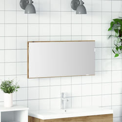 Vidaxl - Mobile da bagno con specchio con luce led in rovere artigianale 80x37 cm