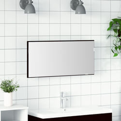 Vidaxl - Mobile da Bagno con Specchio e Luce led Rovere Nero 80x37 cm