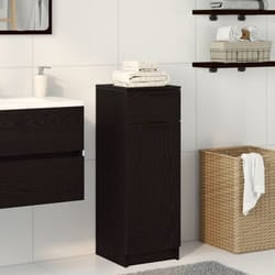 Vidaxl - Mobile da bagno Rovere nero 32x34x90 cm in legno ingegnerizzato