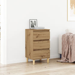 Vidaxl - Comodino in Rovere Artigianale 40x35x70 cm in Legno Ingegnerizzato