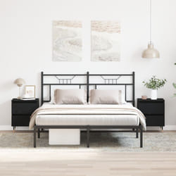 Vidaxl - Comodini 2 pz Noce Nero 40x35x50 cm Legno Ingegnerizzato