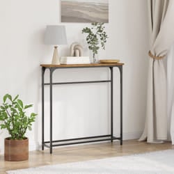 Tavolino in legno vecchio 75x19,5x75 cm in legno ingegnerizzato e acciaio Vidaxl