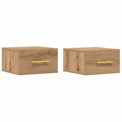 vidaXL Armadio da Notte 2 pcs rovere artigianale 35 x 35 x 20 cm - Vista aggiuntiva 2