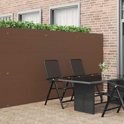 Recinzione da Giardino Bifacciale Marrone 1,8x5 m in pvc Vidaxl