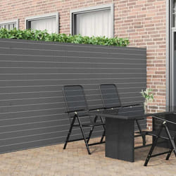 Recinzione da Giardino Bifacciale Grigia 1,8x5 m in pvc Vidaxl