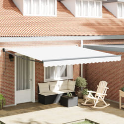 Tenda Retrattile Automatica Vidaxl Bianca 400x300 cm, Tessuto di ricambio per tenda Vidaxl per telaio 4x3 m Bianca