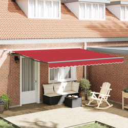 Tenda Retrattile Automatica Vidaxl con led, Rossa 400x350 cm, Tessuto di Ricambio per Tenda Vidaxl 4x3.5 m, Rossa