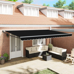 Tenda Retrattile Automatica Black 500x300 cm, Tessuto di Ricambio per Tenda da 5x3 m Black