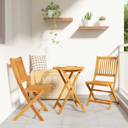 vidaXL Set Bistro da Giardino 3 pcs Marrone legno massello di acacia