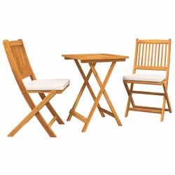 vidaXL Set Bistro da Giardino 3 pcs Marrone legno massello di acacia - Vista aggiuntiva 2