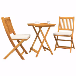 vidaXL Set Bistro da Giardino 3 pcs Marrone legno massello di acacia - Vista aggiuntiva 3