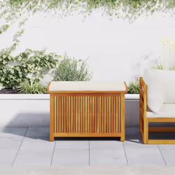 vidaXL Scatola Cuscini da Esterno 90x50x60,5 cm Legno Massello Acacia - Vista aggiuntiva 3