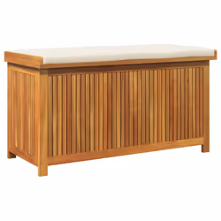 vidaXL Scatola Cuscini da Esterno 113x50x60,5 cm Legno Massello Acacia - Vista aggiuntiva 2