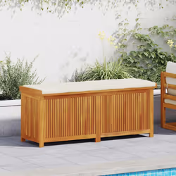 vidaXL Scatola Cuscini da Esterno 150x50x60,5 cm Legno Massello Acacia - Vista aggiuntiva 3