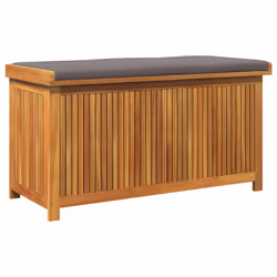 vidaXL Scatola Cuscini da Esterno 113x50x60,5 cm Legno Massello Acacia - Vista aggiuntiva 2