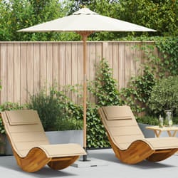 Parasol da Giardino vitaXL Bianco Panna 217x230 cm in Bambù Vidaxl