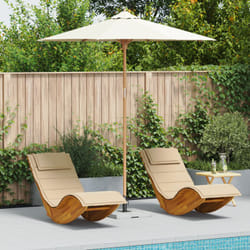 Parasol da giardino Bianco crema 240x260 cm Bambù Vidaxl