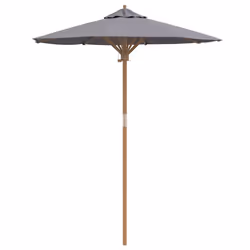 vidaXL Ombrello da giardino Grigio scuro 180 x 180 x 230 cm Bambù - Vista aggiuntiva 2