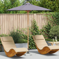 Ombrellone Giardino Grigio Scuro 217x230 cm Bambù Vidaxl