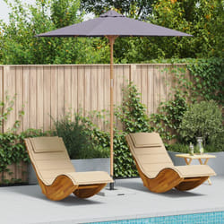 Parasol da Giardino Grigio Scuro 240x260 cm Bambù Vidaxl