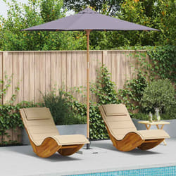 vidaXL Ombrello da giardino Grigio scuro 270 x 270 x 260 cm Bambù