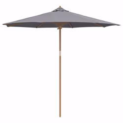 vidaXL Ombrello da giardino Grigio scuro 270 x 270 x 260 cm Bambù - Vista aggiuntiva 2