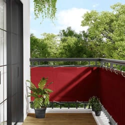 Paravento da Balcone Rosso 75x1000 cm 100% Poliestere Oxford Vidaxl