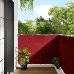 Paravento da Balcone Rosso 120x700 cm 100% Poliestere Oxford Vidaxl