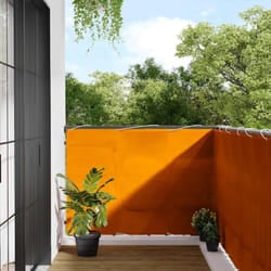 Paravento da Balcone Arancione 120x700cm 100% Poliestere Oxford - Vidaxl