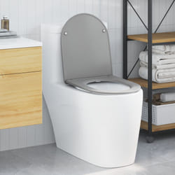 Sedile wc a sgancio rapido con chiusura morbida in Duroplast Grigio Vidaxl