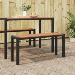 Vidaxl - Panchina da giardino 100 cm in acciaio e wpc marrone e nero