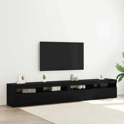 vidaXL Mobile TV 2 pcs Rovere nero 240 x 35 x 40 cm Legno multistrato