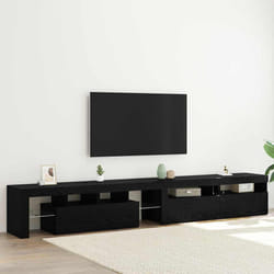 vidaXL Mobile TV 3 pcs Rovere nero 260 x 36.5 x 40 cm